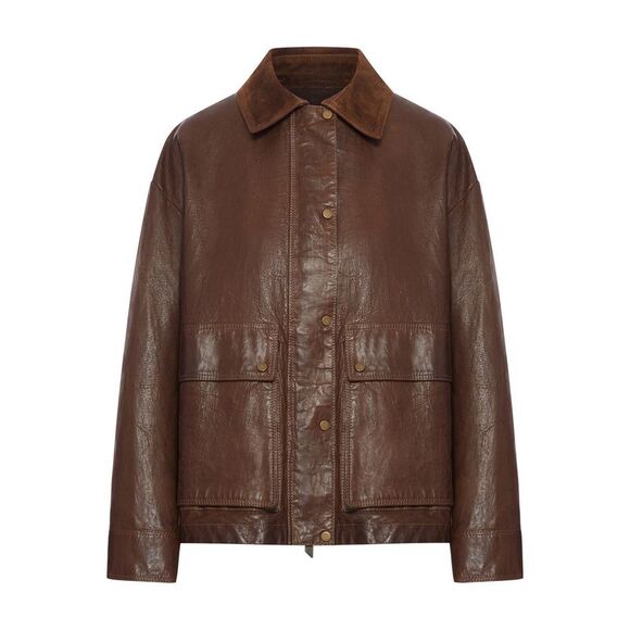 Salvatore Santoro Women Waxed Leather Work Jacket